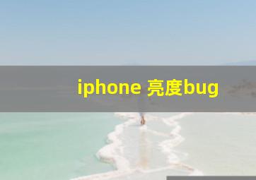 iphone 亮度bug